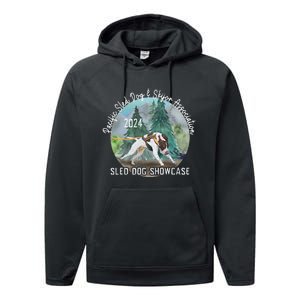 2024 Psdsa Sled Dog Showcase Gsp With Full Color Background Performance Fleece Hoodie