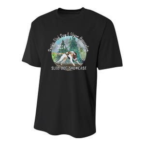 2024 Psdsa Sled Dog Showcase Gsp With Full Color Background Youth Performance Sprint T-Shirt