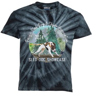 2024 Psdsa Sled Dog Showcase Gsp With Full Color Background Kids Tie-Dye T-Shirt