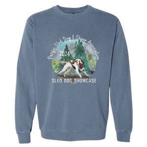 2024 Psdsa Sled Dog Showcase Gsp With Full Color Background Garment-Dyed Sweatshirt