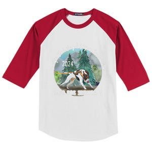 2024 Psdsa Sled Dog Showcase Gsp With Full Color Background Kids Colorblock Raglan Jersey