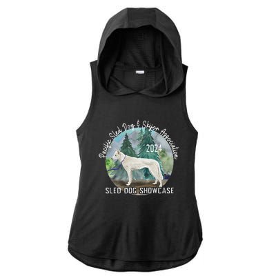 2024 Psdsa Sled Dog Showcase Siberian Full Color Background Ladies PosiCharge Tri-Blend Wicking Draft Hoodie Tank