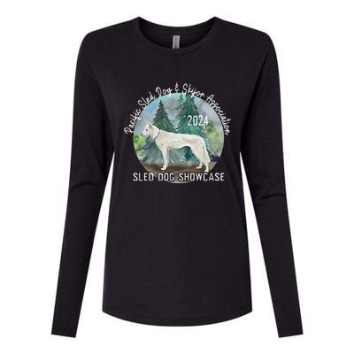 2024 Psdsa Sled Dog Showcase Siberian Full Color Background Womens Cotton Relaxed Long Sleeve T-Shirt