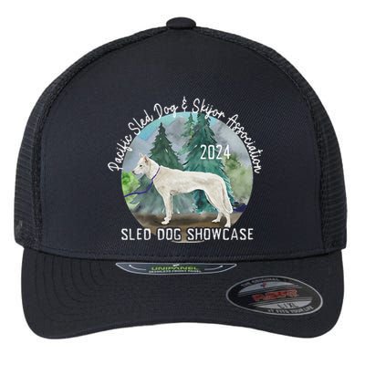 2024 Psdsa Sled Dog Showcase Siberian Full Color Background Flexfit Unipanel Trucker Cap