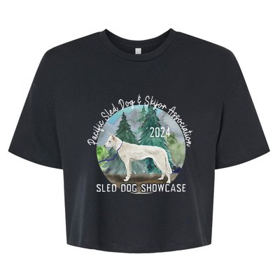 2024 Psdsa Sled Dog Showcase Siberian Full Color Background Bella+Canvas Jersey Crop Tee