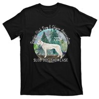 2024 Psdsa Sled Dog Showcase Siberian Full Color Background T-Shirt