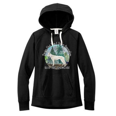 2024 Psdsa Sled Dog Showcase Siberian Full Color Background Women's Fleece Hoodie