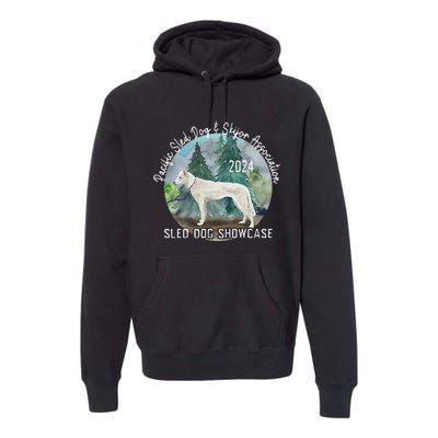 2024 Psdsa Sled Dog Showcase Siberian Full Color Background Premium Hoodie