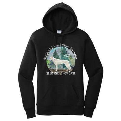 2024 Psdsa Sled Dog Showcase Siberian Full Color Background Women's Pullover Hoodie