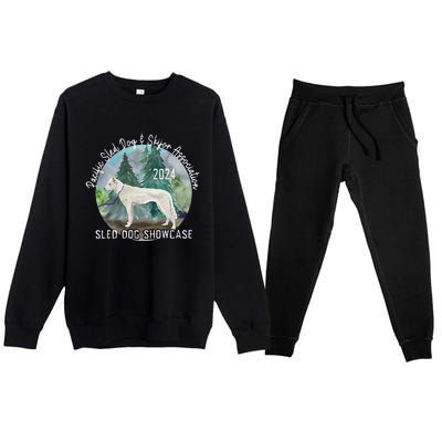 2024 Psdsa Sled Dog Showcase Siberian Full Color Background Premium Crewneck Sweatsuit Set