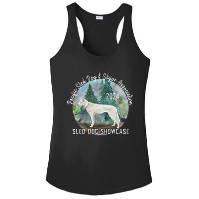 2024 Psdsa Sled Dog Showcase Siberian Full Color Background Ladies PosiCharge Competitor Racerback Tank