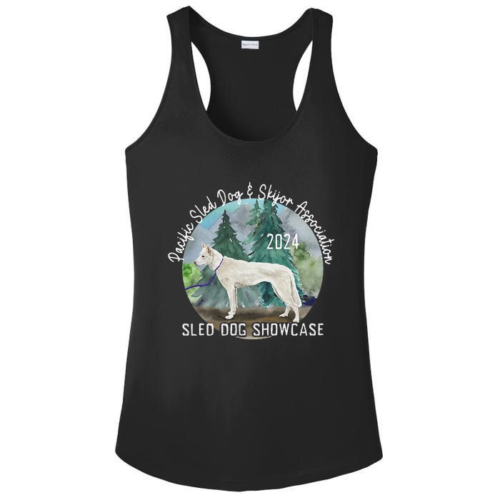 2024 Psdsa Sled Dog Showcase Siberian Full Color Background Ladies PosiCharge Competitor Racerback Tank