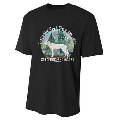 2024 Psdsa Sled Dog Showcase Siberian Full Color Background Performance Sprint T-Shirt