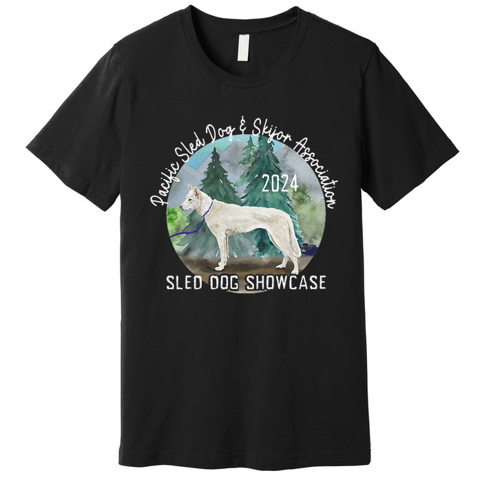 2024 Psdsa Sled Dog Showcase Siberian Full Color Background Premium T-Shirt