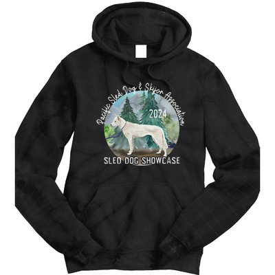 2024 Psdsa Sled Dog Showcase Siberian Full Color Background Tie Dye Hoodie