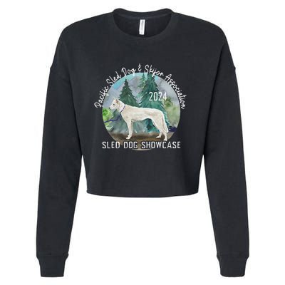 2024 Psdsa Sled Dog Showcase Siberian Full Color Background Cropped Pullover Crew