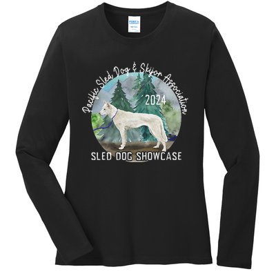 2024 Psdsa Sled Dog Showcase Siberian Full Color Background Ladies Long Sleeve Shirt