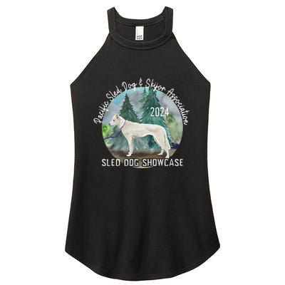 2024 Psdsa Sled Dog Showcase Siberian Full Color Background Women's Perfect Tri Rocker Tank