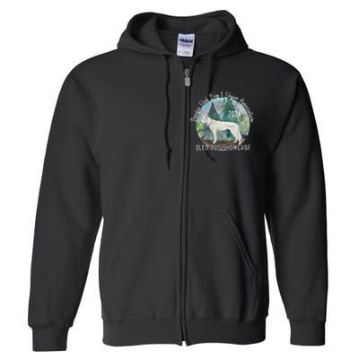 2024 Psdsa Sled Dog Showcase Siberian Full Color Background Full Zip Hoodie