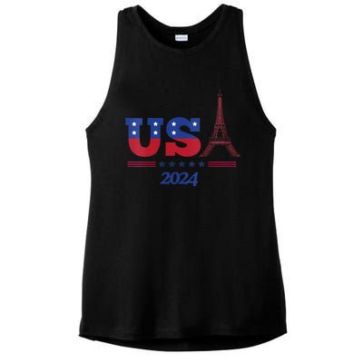 2024 Paris Sport Games Ladies PosiCharge Tri-Blend Wicking Tank