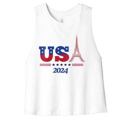 2024 Paris Sport Games Women's Racerback Cropped Tank