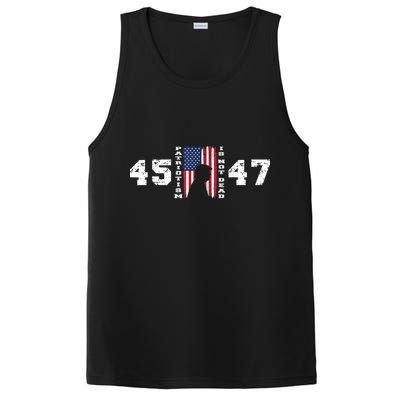 2024 Pro Trump 45 47 Patriotism Is Not Dead Vintage Flag PosiCharge Competitor Tank