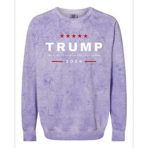 2024 President Trump Make America Wealthy Once Again Maga Colorblast Crewneck Sweatshirt