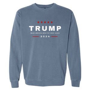 2024 President Trump Make America Wealthy Once Again Maga Garment-Dyed Sweatshirt