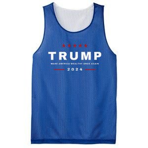 2024 President Trump Make America Wealthy Once Again Maga Mesh Reversible Basketball Jersey Tank