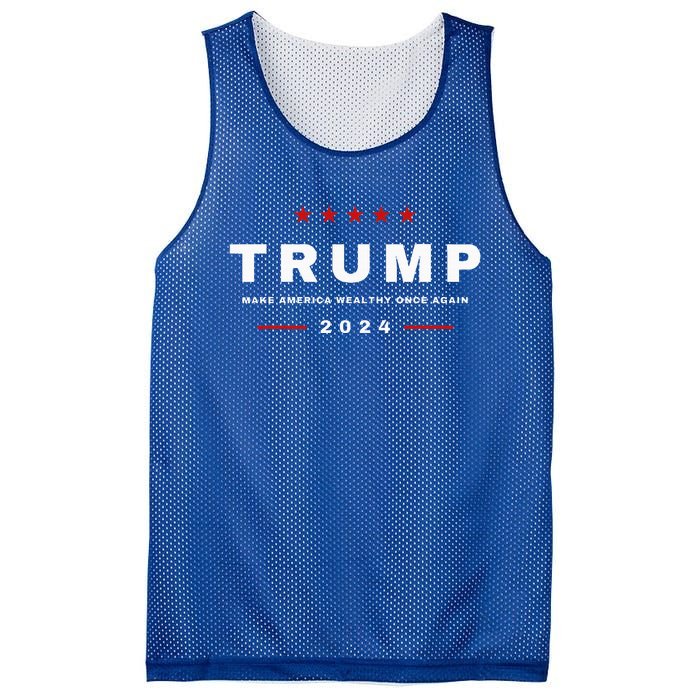 2024 President Trump Make America Wealthy Once Again Maga Mesh Reversible Basketball Jersey Tank