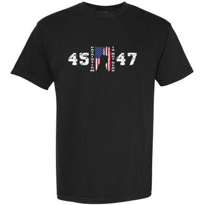 2024 Pro Trump 45 47 Patriotism Is Not Dead Vintage Flag Garment-Dyed Heavyweight T-Shirt