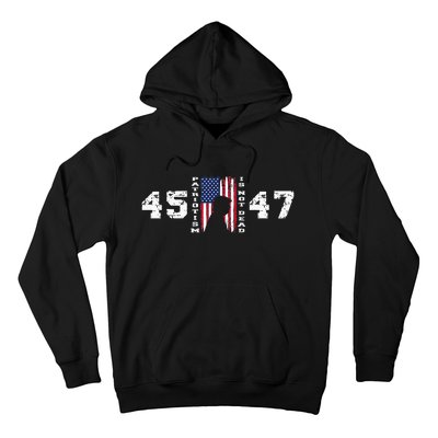 2024 Pro Trump 45 47 Patriotism Is Not Dead Vintage Flag Hoodie