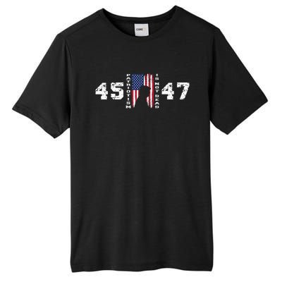 2024 Pro Trump 45 47 Patriotism Is Not Dead Vintage Flag Tall Fusion ChromaSoft Performance T-Shirt