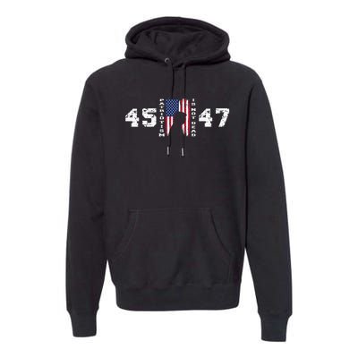 2024 Pro Trump 45 47 Patriotism Is Not Dead Vintage Flag Premium Hoodie