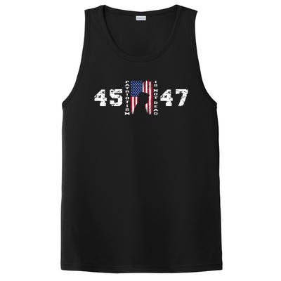 2024 Pro Trump 45 47 Patriotism Is Not Dead Vintage Flag PosiCharge Competitor Tank