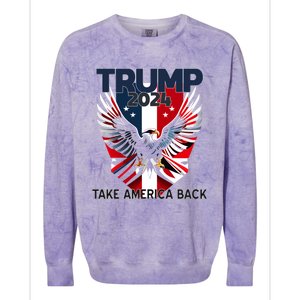 2024 President Trump Take America Back Cute Gift Colorblast Crewneck Sweatshirt