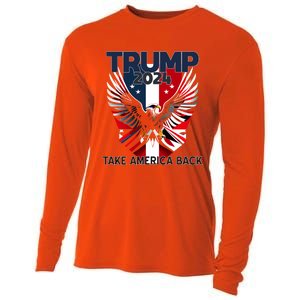 2024 President Trump Take America Back Cute Gift Cooling Performance Long Sleeve Crew