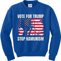 2024 President Vote For Trump Stop Kamunism Save America Kids Sweatshirt