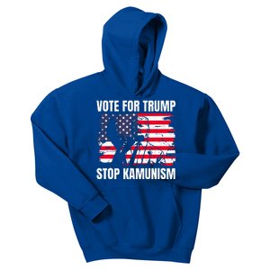 2024 President Vote For Trump Stop Kamunism Save America Kids Hoodie