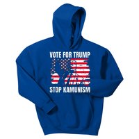 2024 President Vote For Trump Stop Kamunism Save America Kids Hoodie