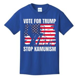 2024 President Vote For Trump Stop Kamunism Save America Kids T-Shirt