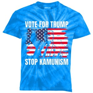 2024 President Vote For Trump Stop Kamunism Save America Kids Tie-Dye T-Shirt