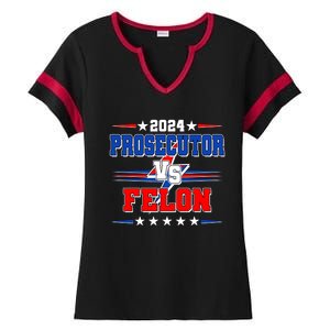 2024 Prosecutor Vs Felon Kamala Vs Trump 2024 Election Ladies Halftime Notch Neck Tee