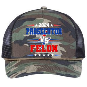 2024 Prosecutor Vs Felon Kamala Vs Trump 2024 Election Retro Rope Trucker Hat Cap