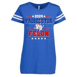 2024 Prosecutor Vs Felon Kamala Vs Trump 2024 Election Enza Ladies Jersey Football T-Shirt