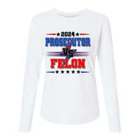 2024 Prosecutor Vs Felon Kamala Vs Trump 2024 Election Womens Cotton Relaxed Long Sleeve T-Shirt