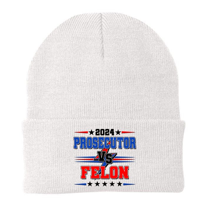 2024 Prosecutor Vs Felon Kamala Vs Trump 2024 Election Knit Cap Winter Beanie