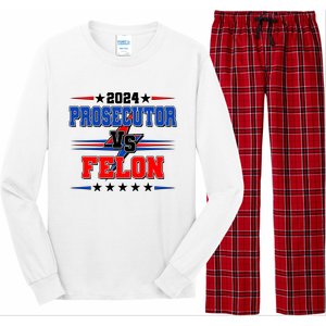 2024 Prosecutor Vs Felon Kamala Vs Trump 2024 Election Long Sleeve Pajama Set