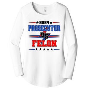 2024 Prosecutor Vs Felon Kamala Vs Trump 2024 Election Women's Perfect Tri Tunic Long Sleeve Shirt