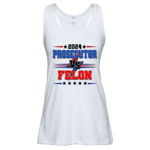 2024 Prosecutor Vs Felon Kamala Vs Trump 2024 Election Ladies Essential Flowy Tank